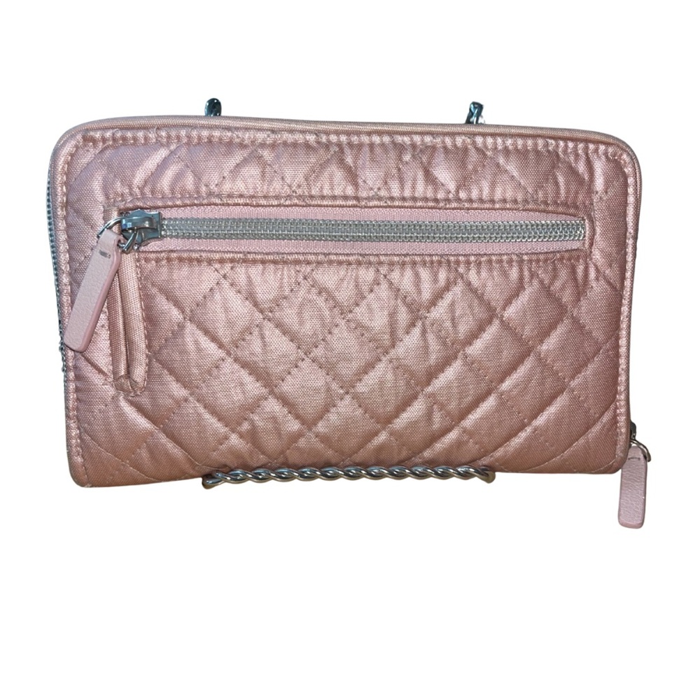 Vera Bradley Turnlock Wallet - Pink Quilted with Floral Interior - Picture 6 of 8